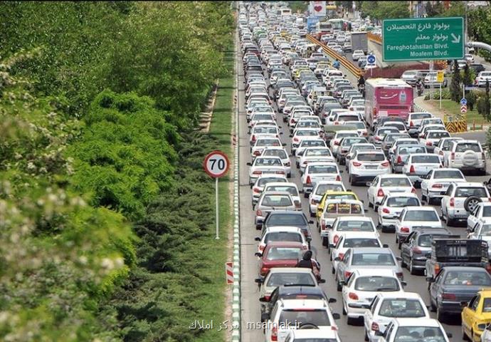 ترافیک سنگین در آزاد راه ساوه – تهران