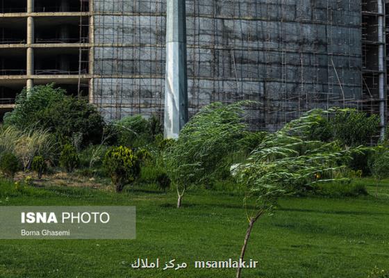 وزش باد شدید و خیزش گرد و خاک در نیمه جنوبی تهران