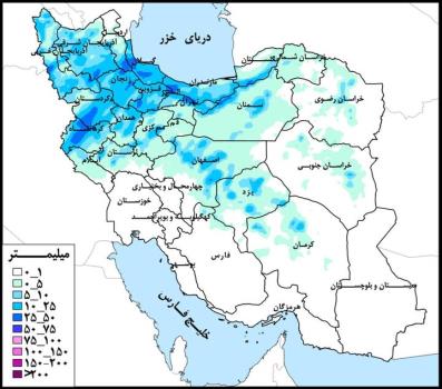 دریای خزر و دریاچه ارومیه پرباران ترین حوضه های درجه یک کشور