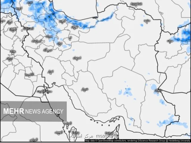 اخطار افزایش گرمای شدید در 6 استان موج بارشی شمال غرب را فرا می گیرد