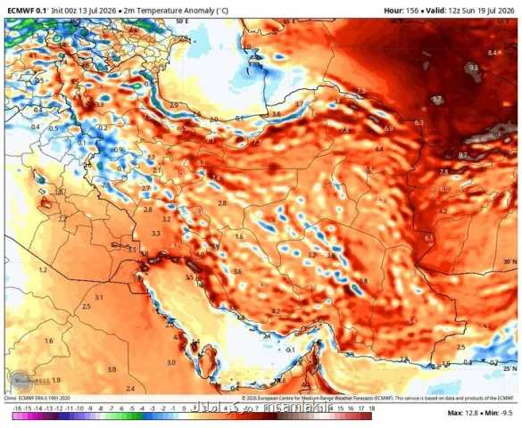 رگبار بارندگی های موسمی در 2 استان رکورد گرما در 4 استان شکسته می شود