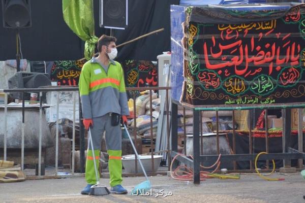 حضور نیروهای داوطلب برای نظافت مسیر نجف تا كربلا