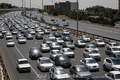ترافیك سنگین در آزادراه تهران-كرج