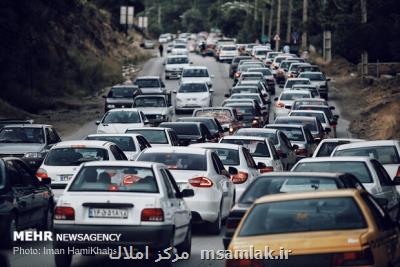 تردد در محورهای هراز و كندوان پرحجم است